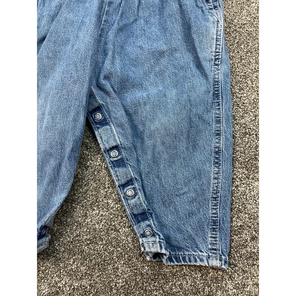 OshKosh Bgosh Vintage Style Denim Overalls Medium Wash Snap Inseam Kids 2T